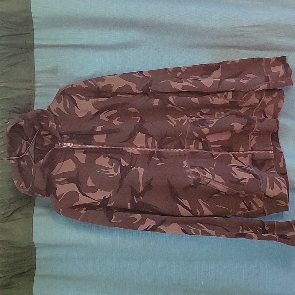 Green Camo Ralph Lauren Hoodie Men's X-Large